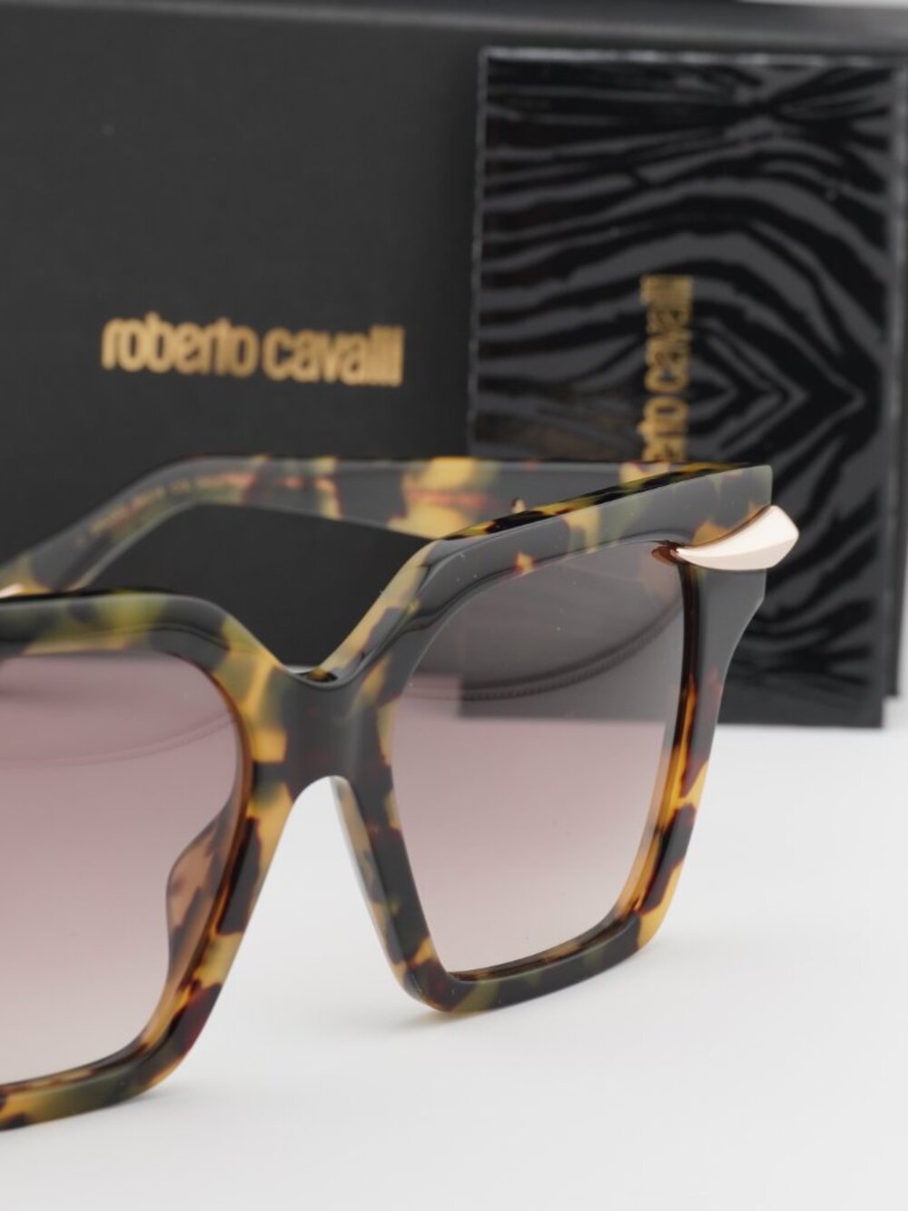 Roberto Cavalli SRC002M 0AGG Square Sunglasses - Havana / Brown - Picture 8 of 8
